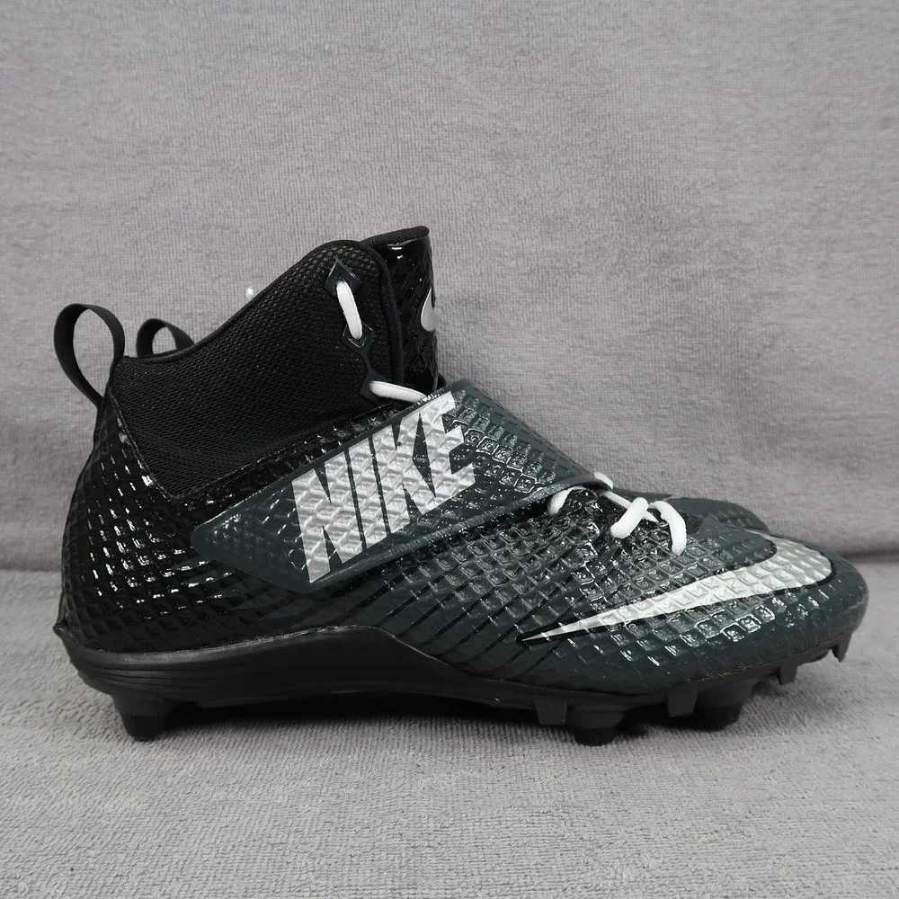 Nike Lunarbeast Strike Pro Mens 10 Black Gray 833419-010 Football Cleats Shoes